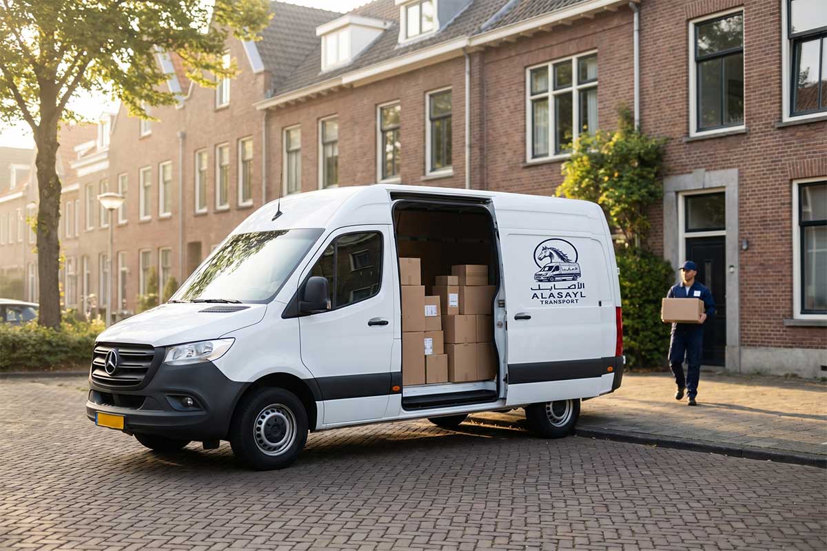 Mercedes-Benz Sprinter tijdens bezorging Mercedes-Benz Sprinter - In Actie